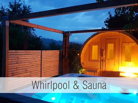 Night, Garden, Hot Tub, Hot Tub