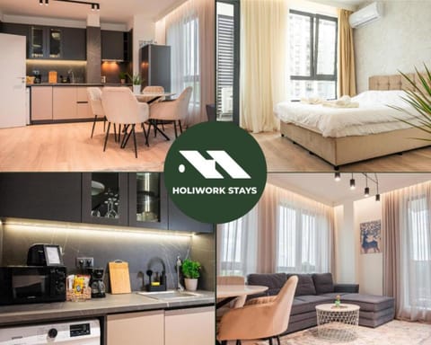 Bed, Property logo or sign, Kitchen or kitchenette, Living room, Photo of the whole room, Seating area, Dining area, Bedroom, Certificate/Award, oven