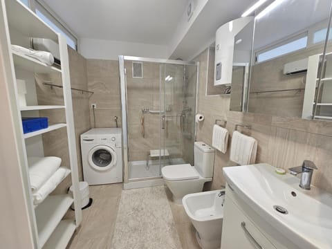 Shower, Bathroom, bidet, washing machine