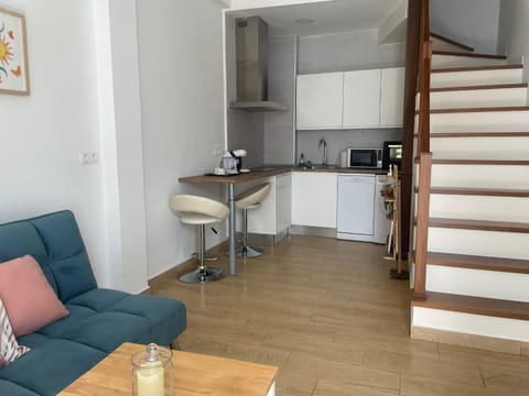 Kitchen or kitchenette, Living room, Dining area