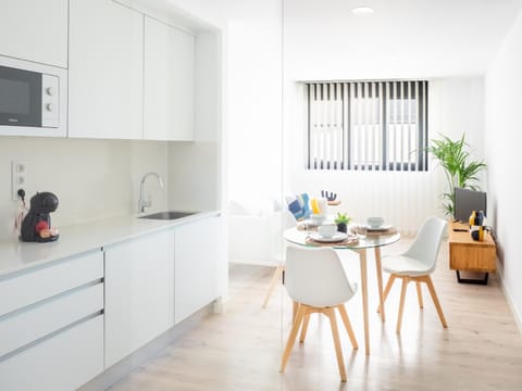 Kitchen or kitchenette, Living room, Dining area
