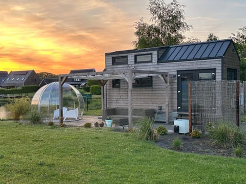 Property building, Garden view, Sunset