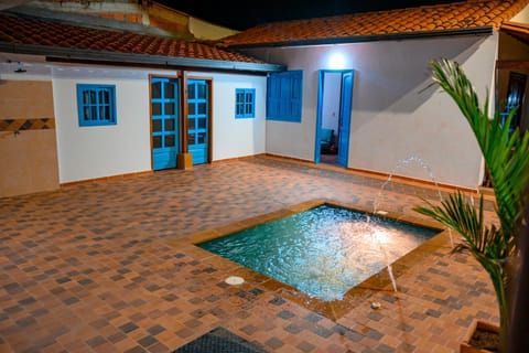 Night, Pool view, Swimming pool