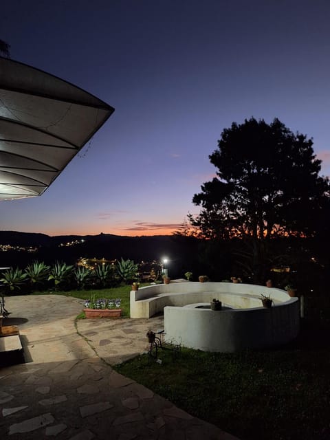 Property building, Night, Natural landscape, Garden, Sunset