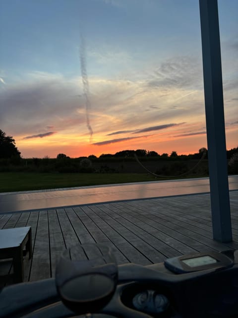 Swimming pool, Sunset