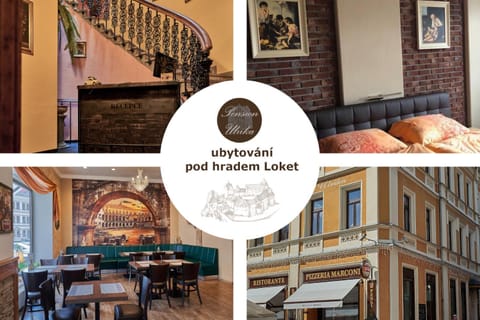 Property building, Restaurant/places to eat, Bed, Decorative detail, Logo/Certificate/Sign, Guests, furniture