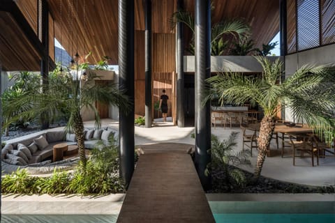 Property building, Garden, Living room, Seating area, Garden view