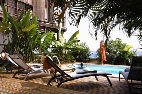 Patio, Natural landscape, View (from property/room), Garden view, Pool view, Sea view, Sea view, Swimming pool, sunbed