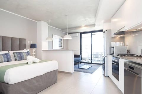 Kitchen or kitchenette, Living room, Bedroom
