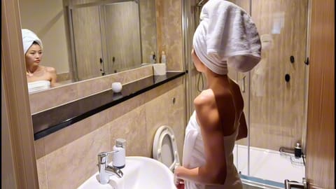 Shower, People, Bathroom, group of guests, heating, towels