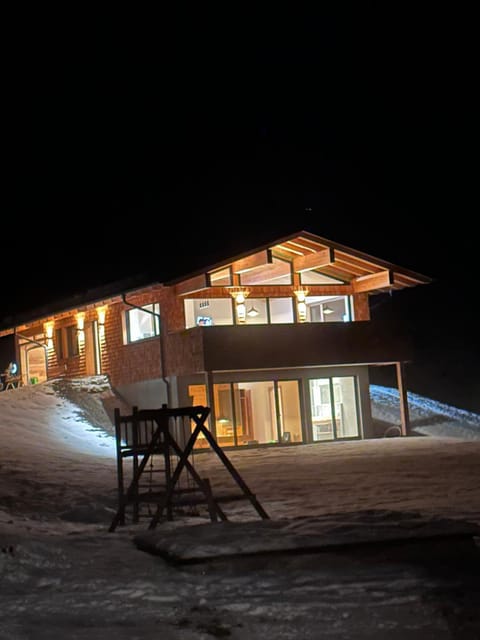 Property building, Night, Winter