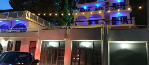 Property building, Night, Parking