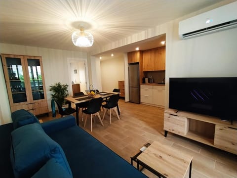 TV and multimedia, Kitchen or kitchenette, Living room, Seating area, Dining area, air conditioner