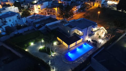 Night, Bird's eye view, Pool view, Swimming pool