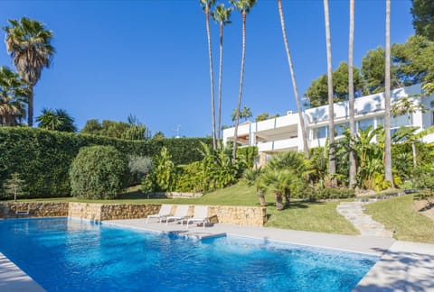Property building, Living room, Swimming pool
