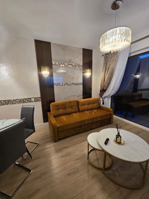 Bed, Living room, Dining area