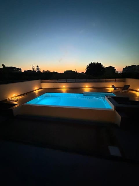 Swimming pool, Sunset
