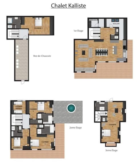 Chalet Kalliste spacieux Meribel 5 min des pistes avec Spa Chalet in Les Allues