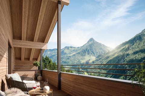 View (from property/room), Balcony/Terrace, Seating area, Mountain view
