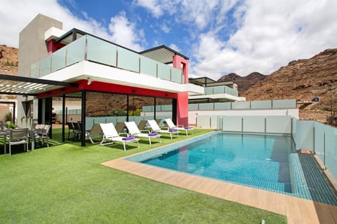 Property building, Living room, Swimming pool
