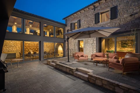 Patio, Night, Balcony/Terrace, Seating area
