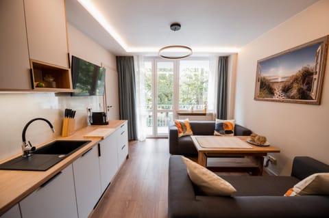 TV and multimedia, Coffee/tea facilities, Kitchen or kitchenette, Living room, Seating area, Dining area