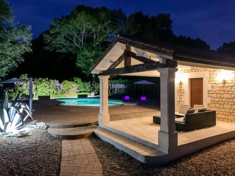 Patio, Night, Balcony/Terrace, Garden view, Pool view, Swimming pool, Swimming pool