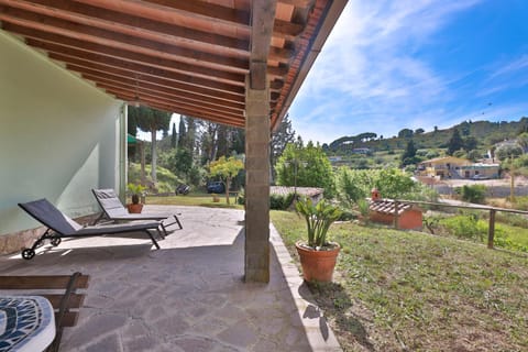 Property building, Patio, Natural landscape, Garden, View (from property/room), Garden view, sunbed