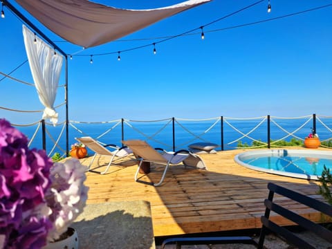 Patio, Day, Natural landscape, Pool view, Sea view, Swimming pool, sunbed