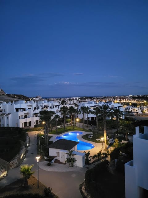 Night, Bird's eye view, Pool view, Swimming pool