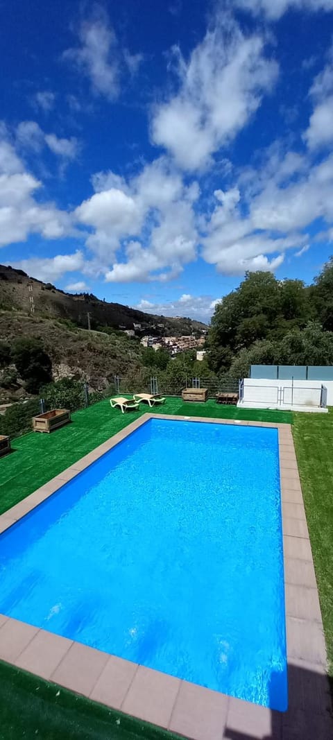 Natural landscape, Mountain view, Pool view