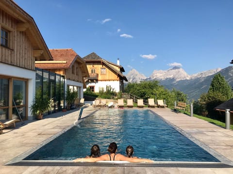 Summer, On site, Mountain view, Pool view, Swimming pool, Swimming pool, Sunrise