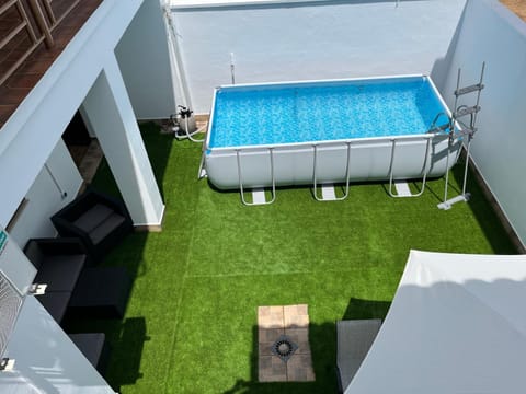 Patio, Day, Natural landscape, Pool view, Swimming pool
