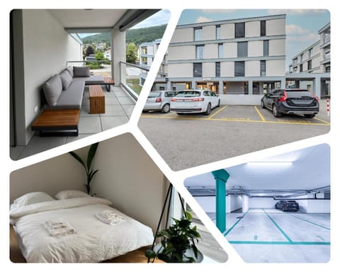 Property building, Bed, Seating area, Bedroom, Parking