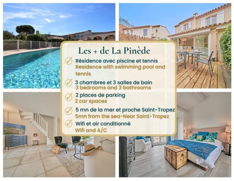 House 3 bedrooms-3 bathrooms-swimming pool-tennis House in Gassin