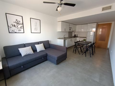 Kitchen or kitchenette, Living room, Dining area