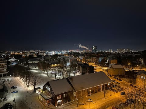 Night, Neighbourhood, Winter, City view, Street view
