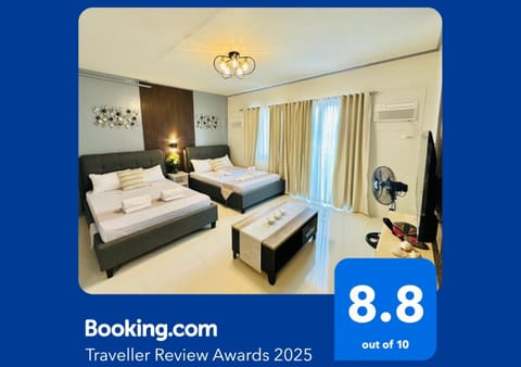 Property building, Bed, Photo of the whole room, Bedroom, Text overlay, towels
