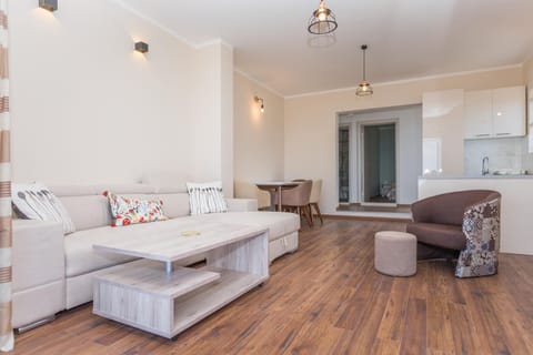 Kitchen or kitchenette, Living room, Seating area