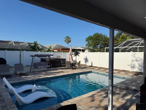 Property building, Patio, Swimming pool