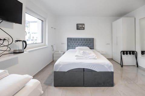 Bed, Photo of the whole room, Bedroom, towels, wardrobe