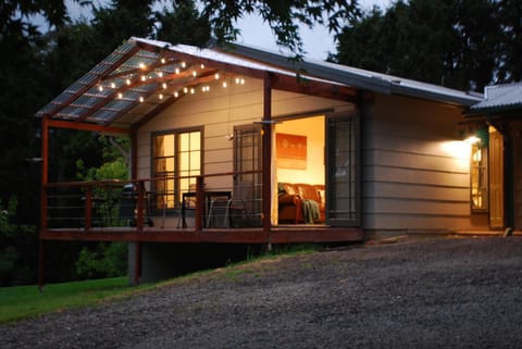 Property building, Patio, Night, Garden view