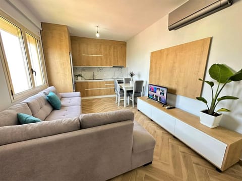 TV and multimedia, Kitchen or kitchenette, Living room, Photo of the whole room
