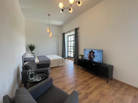 Bed, TV and multimedia, Seating area
