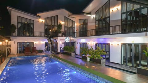 Property building, Night, Pool view