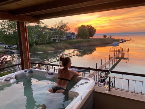 Patio, Hot Tub, Sunset