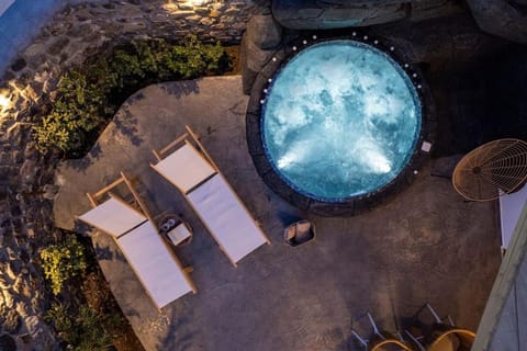 Night, Hot Tub, sunbed