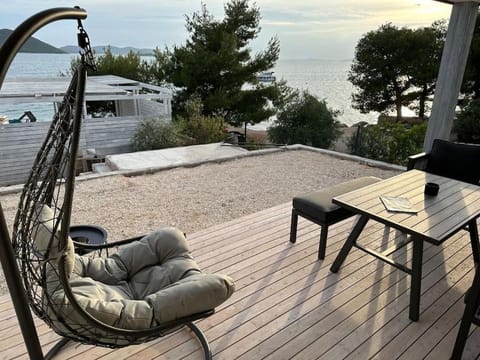 View (from property/room), Balcony/Terrace, Seating area, Sea view