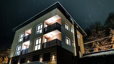 Property building, Night, Balcony/Terrace