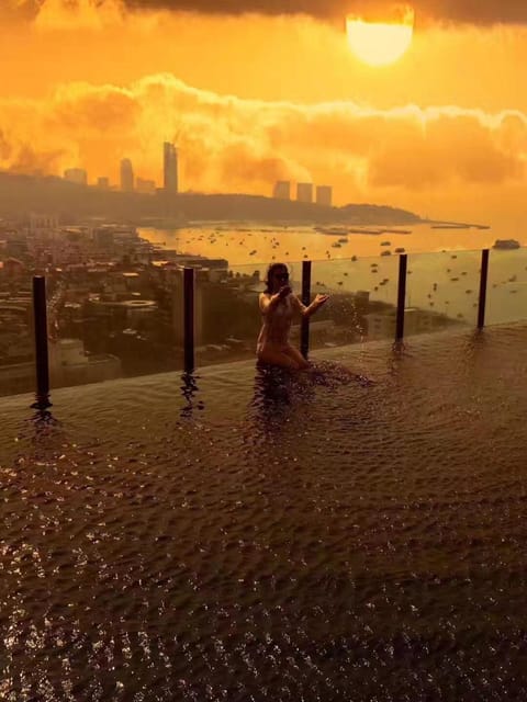 Natural landscape, Sea view, Swimming pool, Sunrise